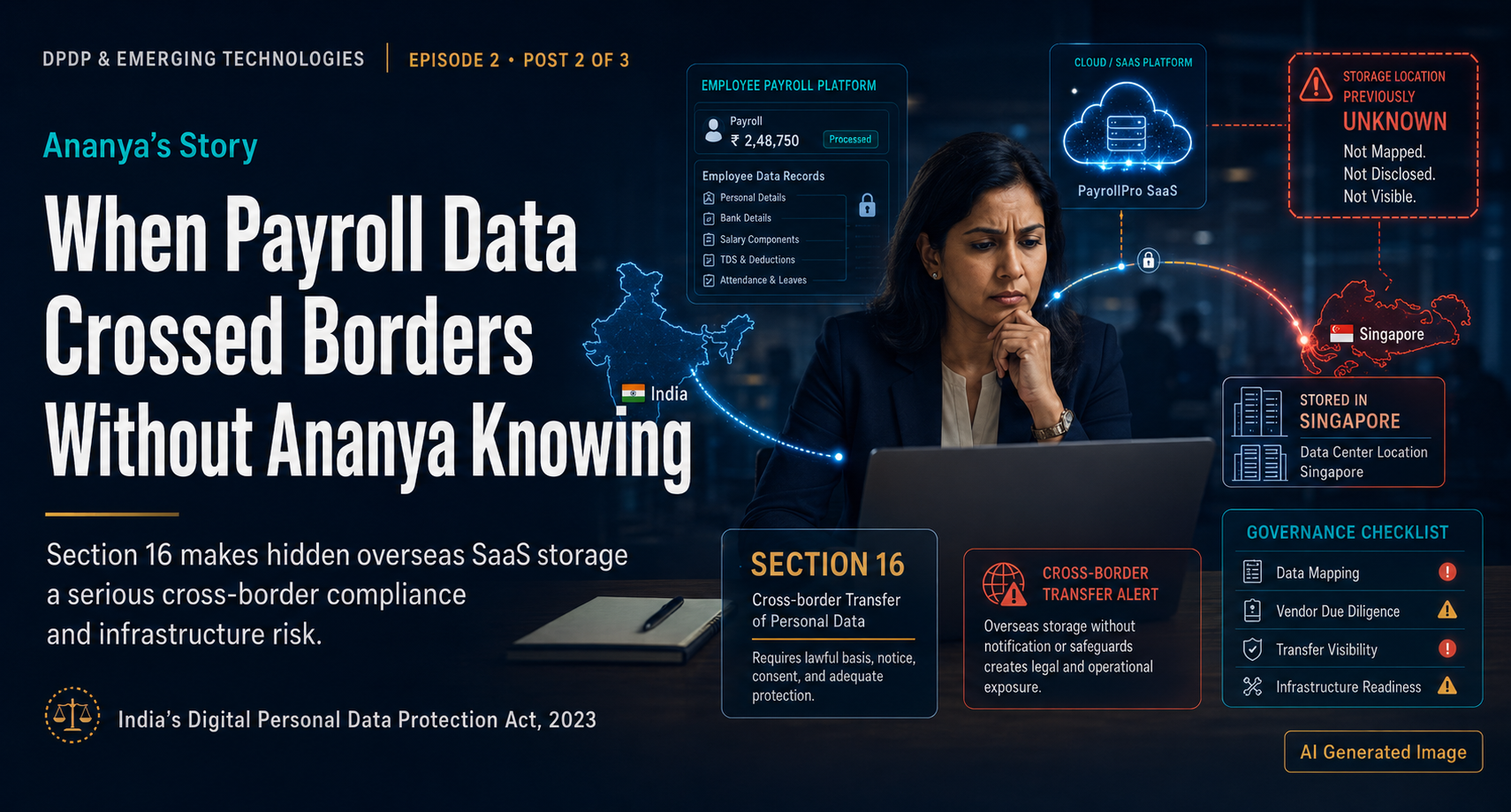 DPDP 2.2.2: DPDP & Cloud Computing – Ananya’s Story
The Payroll Data That Left India Without Anyone Noticing